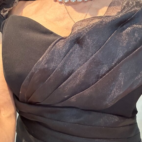 One-of-a-Kind Black Tie Affair” Gown Sz 2 - Picture 5 of 11